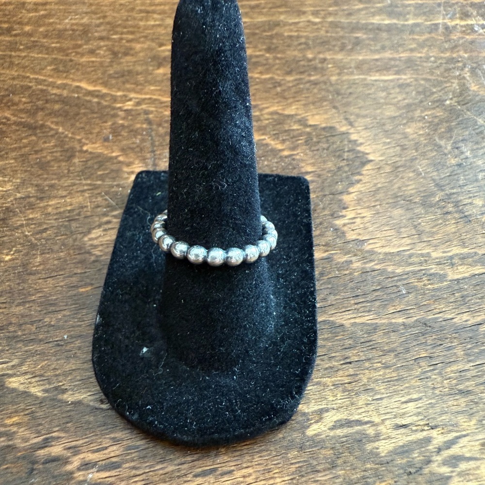Elegant Pandora Silver Beaded Ring